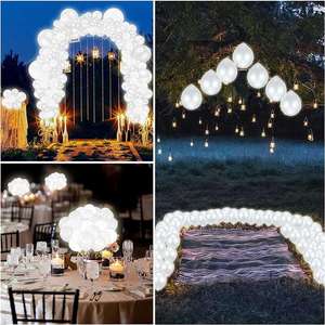 Parlak Led yanıp sönen balonlar karışık renkler Neon parlak lateks Ballon cadılar bayramı noel doğum günü düğün süslemeleri için - Product Image 4