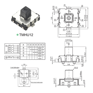 Multi FunCtion Switch momentaner taktiler Schalter smd 4 Richtungen ein aus Taktsc halter - Product Image 2