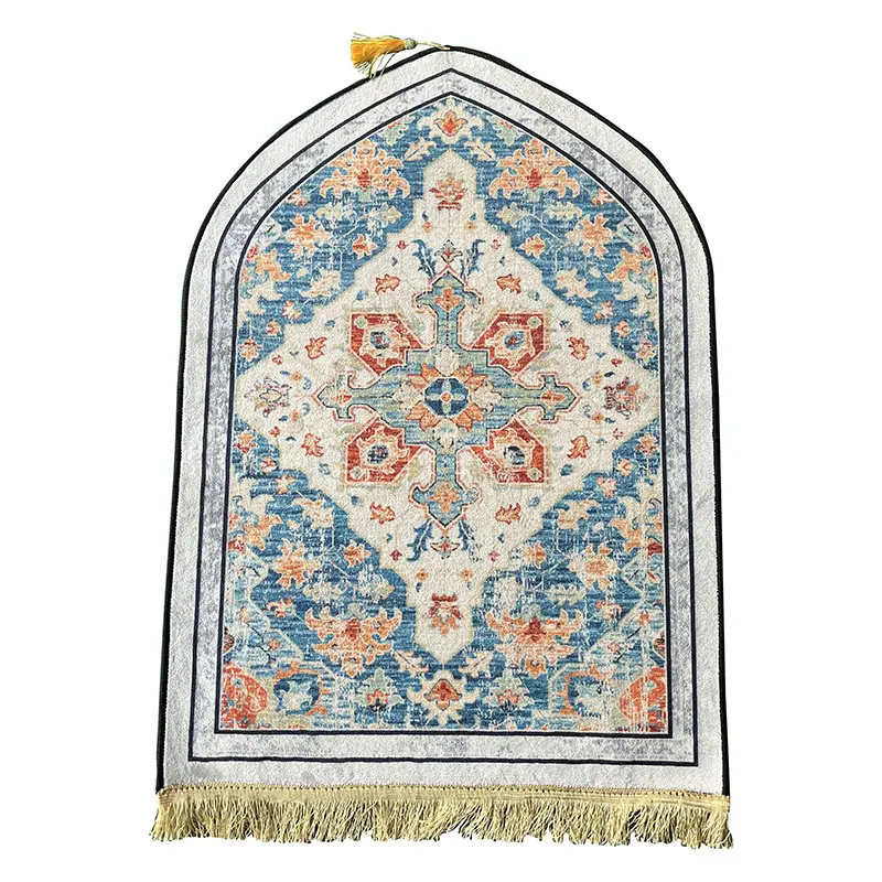 Tappetino da preghiera musulmano di lusso dell'arabia saudita realizzato in sajadah tappetino da preghiera islamico musulmano