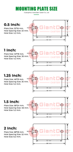 Cheap Factory Price 15mm 25mm 30mm 40mm 50mm TPR Rail Caster <strong>Wheel</strong> For Rail