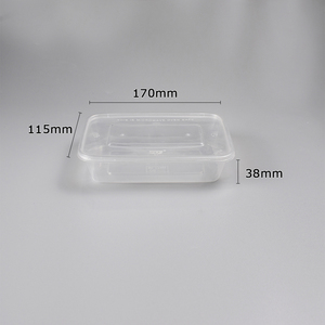 FTS電子レンジ対応プラスチック長方形使い捨て食品容器 & 蓋付きテイクアウトランチボックス500ml/750ml/1000ml - Product Image 2