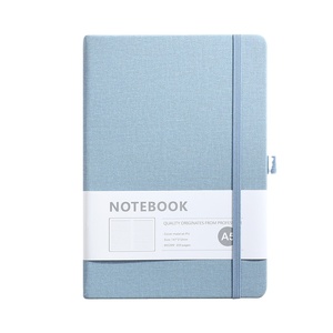 A5A6A7 Leinen waren Cover Notebook Elastic Band Planer Journal Tagebuch Notizbuch mit Stift halter benutzer definierte LOGO School Lieferant