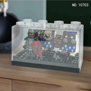 ミニフィギュアディスプレイケース3.7x2.7x1.9インチスタック可能モデルディスプレイケースプラスチックディスプレイケースベース付き - Product Image 5