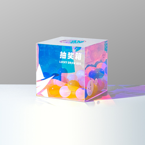Hayalet renk akrilik kutu masaüstü montaj dekorasyon nesneleri taşımak için reklam ekranı kutu - Product Image 5