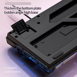 Tastiera da gioco cablata USB multicolore a 104 tasti strumenti per tastiera con sensazione meccanica per hardware per computer da gioco per laptop desktop - Product Image 6