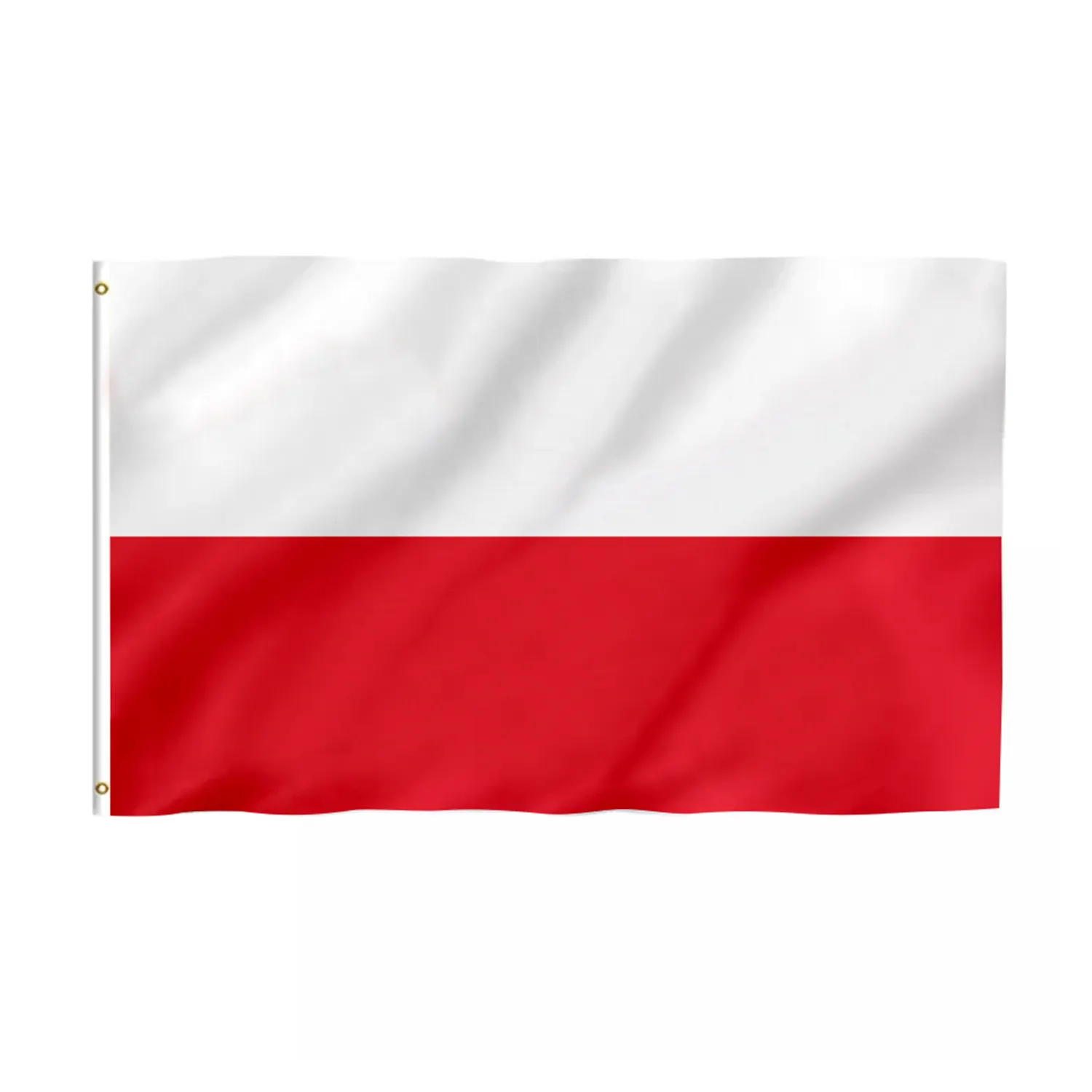Pronto per la spedizione prodotto promozionale 3x5 Ft bandiera polonia 100% poliestere bandiera polonia con occhielli in ottone bandiera polonia