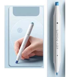 5pcs Key Point Dual Side Pastel <strong>Highlighter</strong> Marker with <strong>Chisel</strong> and Fine <strong>Tip</strong> for DIY Journal - Product Image 4