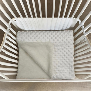 Özel 100% Polyester nokta Minky bebekler için yeni stil yumuşak bebek güvenlik battaniyesi düz polar battaniye - Product Image 5