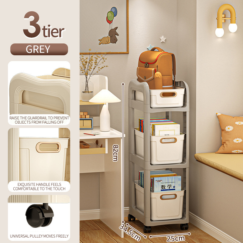 3-layer gray trolley