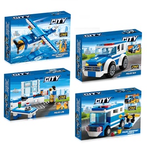 KFS Police <strong>Command</strong> Car <strong>Building</strong> <strong>Blocks</strong> Puzzle Compatible Toy Boy Small Particle Police Car Model - Product Image 6