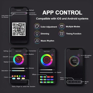LEDスマートAPPLGBサンセットランプUSBレインボープロジェクターライト背景ウォールナイトライトワイヤレスリモコンデスクランプ付き - Product Image 2