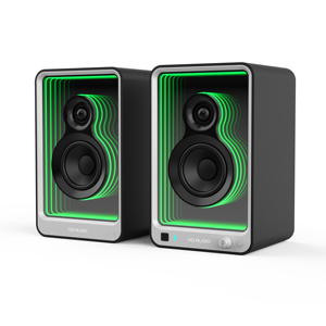 רמקולים 2.0 צבעוני הוביל rgb המפלגה אור האינסוף מראה 3d ראי מחשב שולחן העבודה רמקולים משחקי שמע