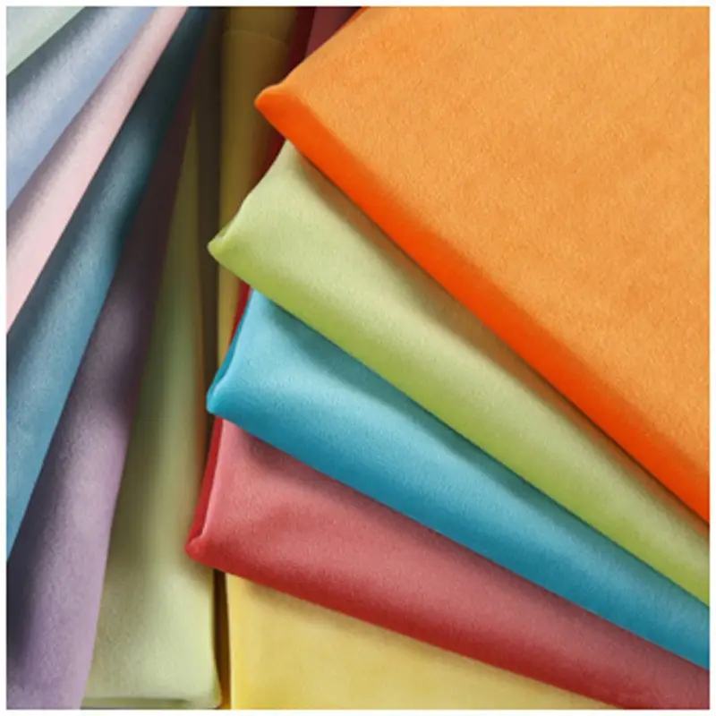 100% polyester Italian velvet 50 plain colors home textile fabric sofa chair fabric