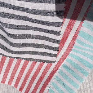 Trước khi rửa sạch 280cm sợi nhuộm sọc 100% Pháp tinh khiết lanh thiên nhiên rộng vải lanh cho bộ đồ giường Khăn trải bàn - Product Image 3