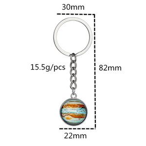 พวงกุญแจลูกบอลแก้วสองด้านแปดดาวเคราะห์แปดดวง - Product Image 4