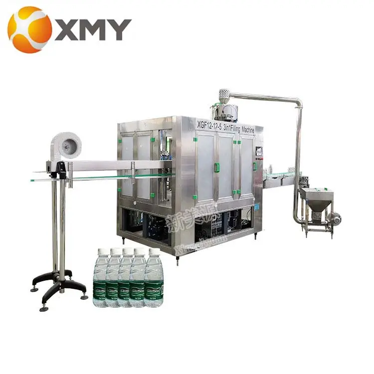 Máquina de enchimento de água para plantas, máquina de enchimento de bebidas suaves para comércio com mola