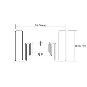 衣料品/資産/物流管理のための高品質の長い読み取り距離50*30Mm Uhf Rfidラベルインレイ - Product Image 4