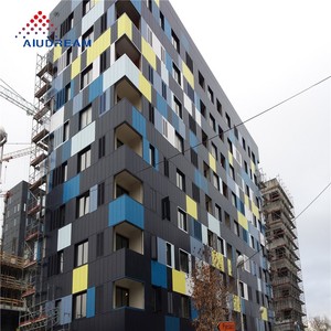 Moderna facciata 3D <span class=keywords><strong>Design</strong></span> architettonico curvo pieghevole pannelli in alluminio composito eco-friendly a prova di fuoco per esterno antistatico