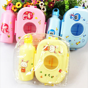 売れ筋マルチカラープラスチックかわいい漫画学生子供弁当弁当箱 - Product Image 5