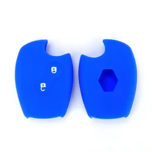 Renault Duster Modus Clio 3 DACIA DACIA Logan Scenic Megane Sandero için Captur Twingo Modus silikon araba anahtarı durum kapak tutucu - Product Image 1