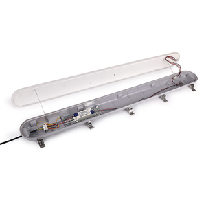 ไฟ LED Tri-proof 18W 36W 50W พร้อมเซนเซอร์และแบตเตอรี่ฉุกเฉินที่สวิตช์3CCT 120lm สำหรับใช้ในคลังสินค้า - Product Image 4