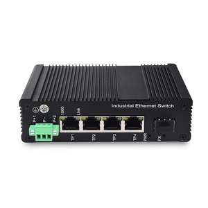 สวิตช์ PoE อุตสาหกรรม5พอร์ตแบบไม่มีการจัดการ4 10/100/1000Base-T (x) IEEE802.3af/ที่ PoE/PoE + พอร์ต1 1000Base-X SFP ความเร็วสูง - Product Image 1