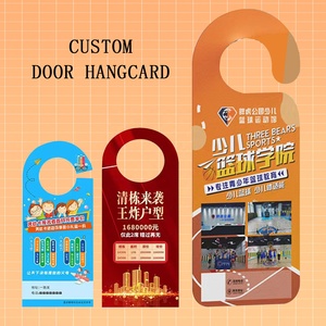 Custom Paper Cardboard Door Hanger PVC Flyer with Double Side Offset Printing for <strong>Real</strong> Estate Promotion Gift Business <strong>Card</strong> - Product Image 4