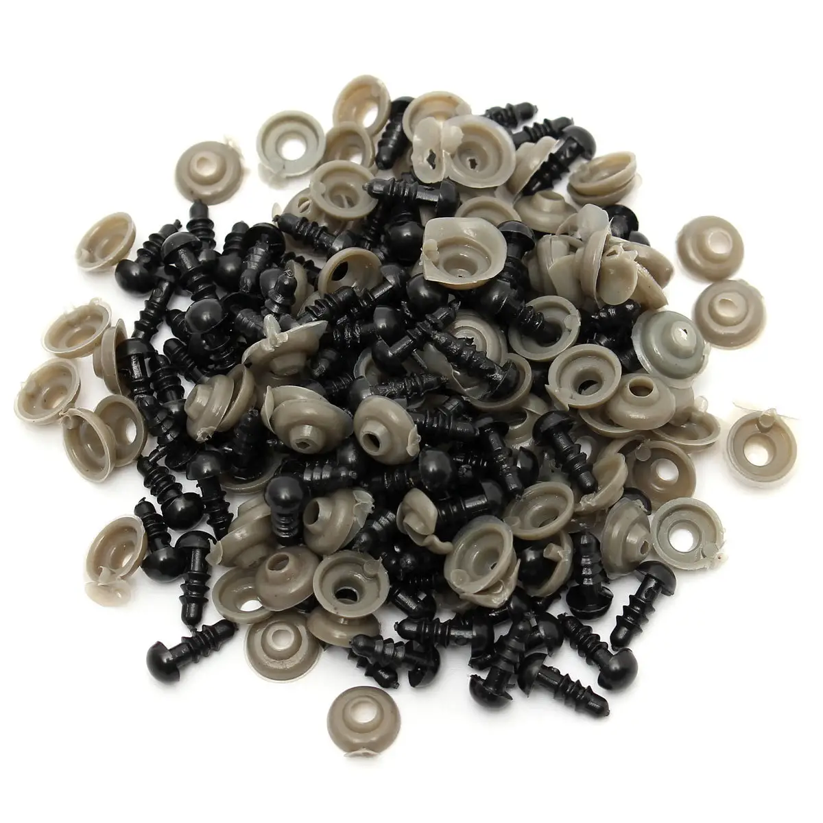 100pcs בטיחות עיני 12mm ממולא בעלי החיים עיני קרפט פרויקטים בובות קטיפה דובון Amigurumi ערכת 6mm בטיחות עיני