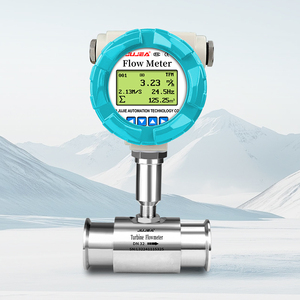 Medidor de flujo de turbina de sujeción con monitor de flujo de agua líquida digital de salida RS485 de alta precisión