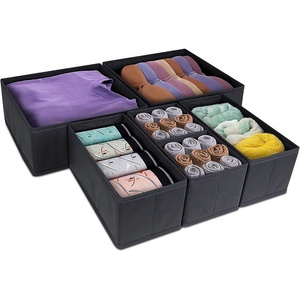 Tùy chỉnh ngăn kéo tổ chức có thể gập lại lưu trữ boxs vải ngăn kéo ngăn tủ quần áo tổ chức Lưu trữ Cubes cho BRAS vớ đồ lót - Product Image 3