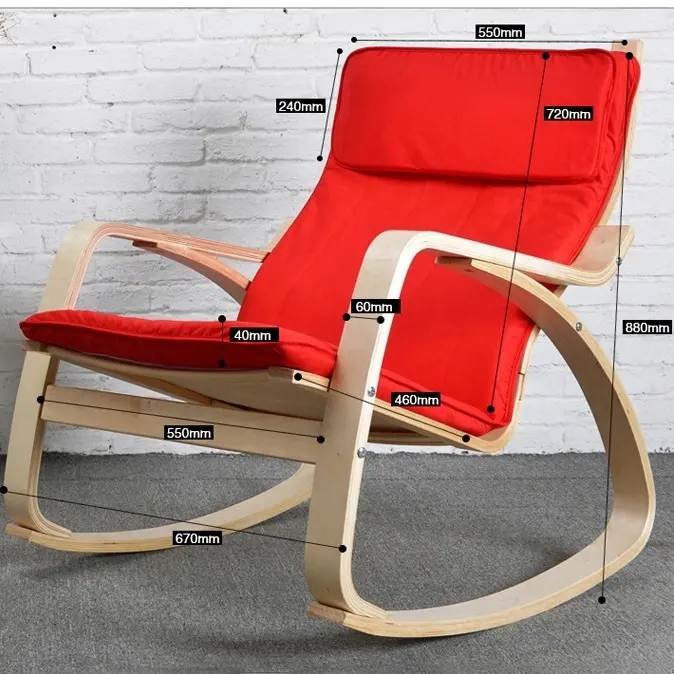 Sedia da massaggio moderna a dondolo poltrona Relax per il corpo massaggio Relax sedia a dondolo con struttura in legno