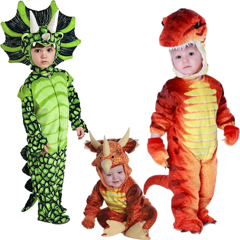 Ragazzi Anime triceratopo Costume Cosplay carnevale t-rex costumi di dinosauro tuta per bambini Halloween Purim costumi da festa per bambini