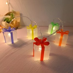 Batterie betriebene mehrfarbige LED-Lichterketten für Weihnachts hochzeits feiern im Innen-und Außenbereich-Weihnachts baum blumen-/Stern dekorationen - Product Image 3