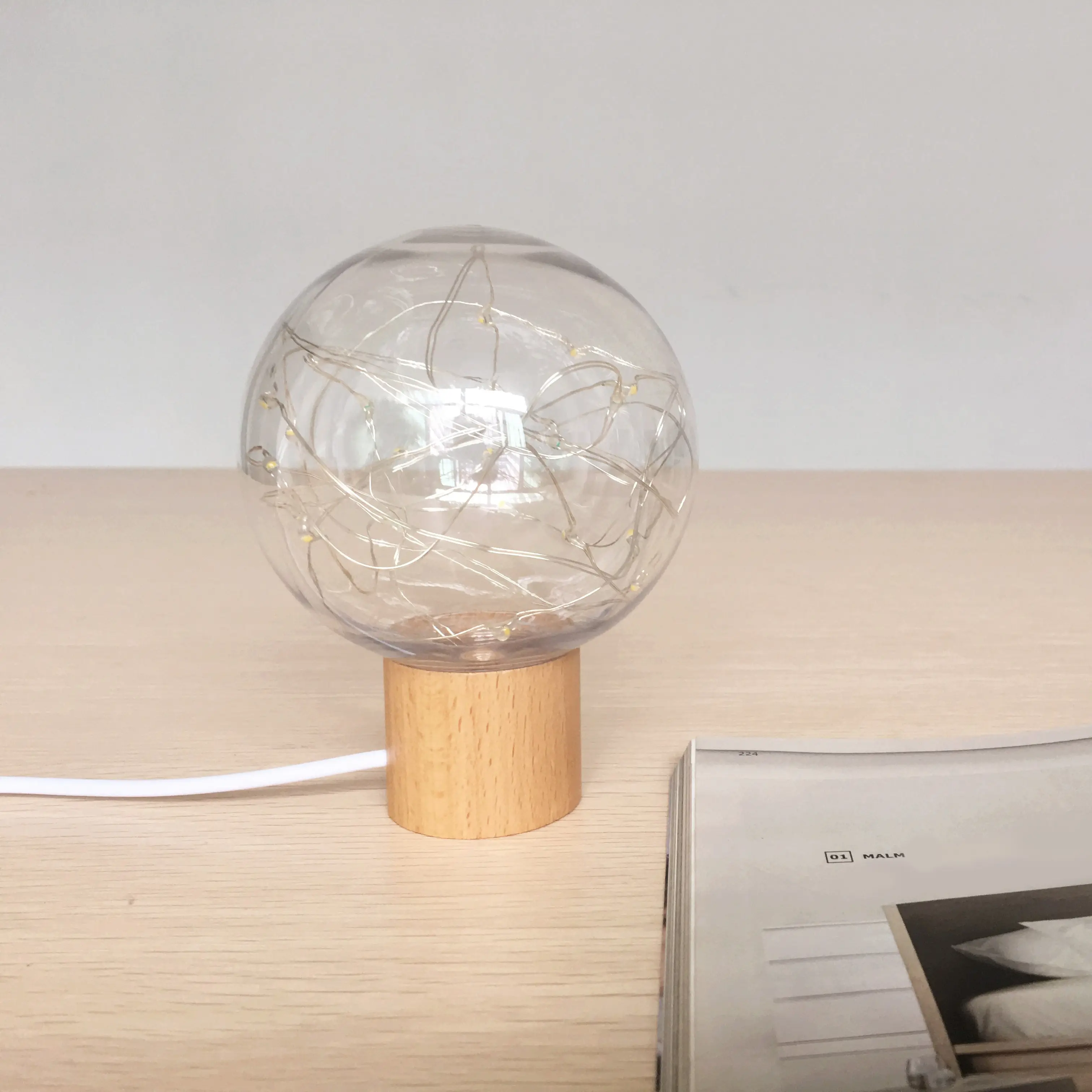 Новый продукт, комнатный классический стеклянный шар, светодиодная прикроватная лампа