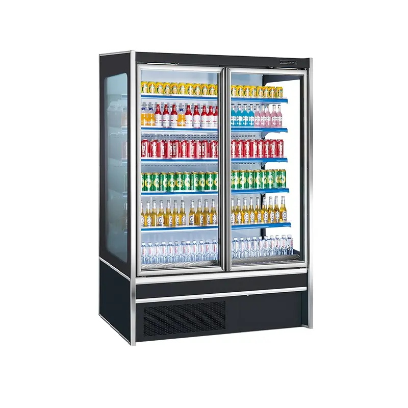 MUXUE refrigerador de exibição de frutas refrigerador aberto refrigerador supermercado
