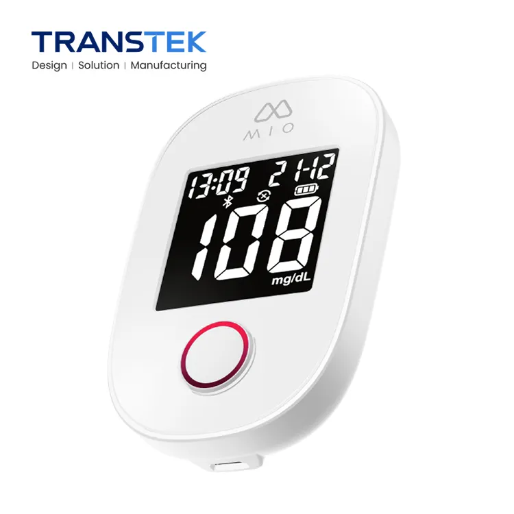 TRANSTEK Calidad Bluetooth Monitor de glucosa en sangre Sensor Multifuncional Máquina de azúcar en sangre Kit de prueba de diabetes