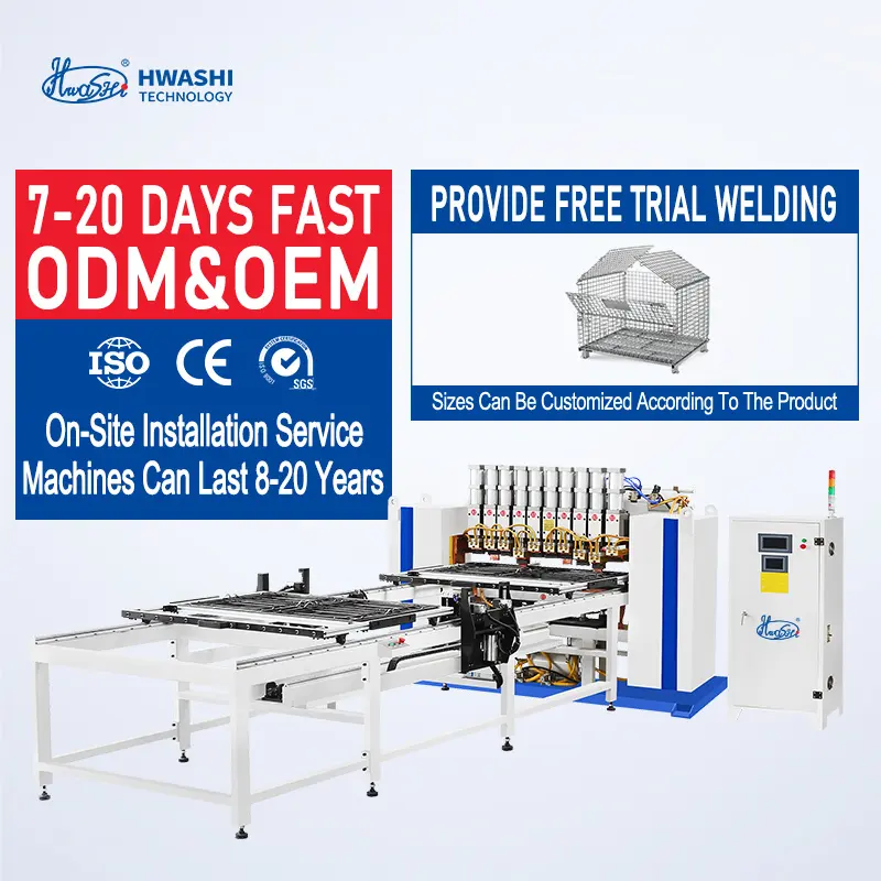 HWASHI macchina automatica completa della rete metallica saldata dell'acciaio inossidabile, include il saldatore a punti della rete metallica della saldatura del sistema di alimentazione automatica