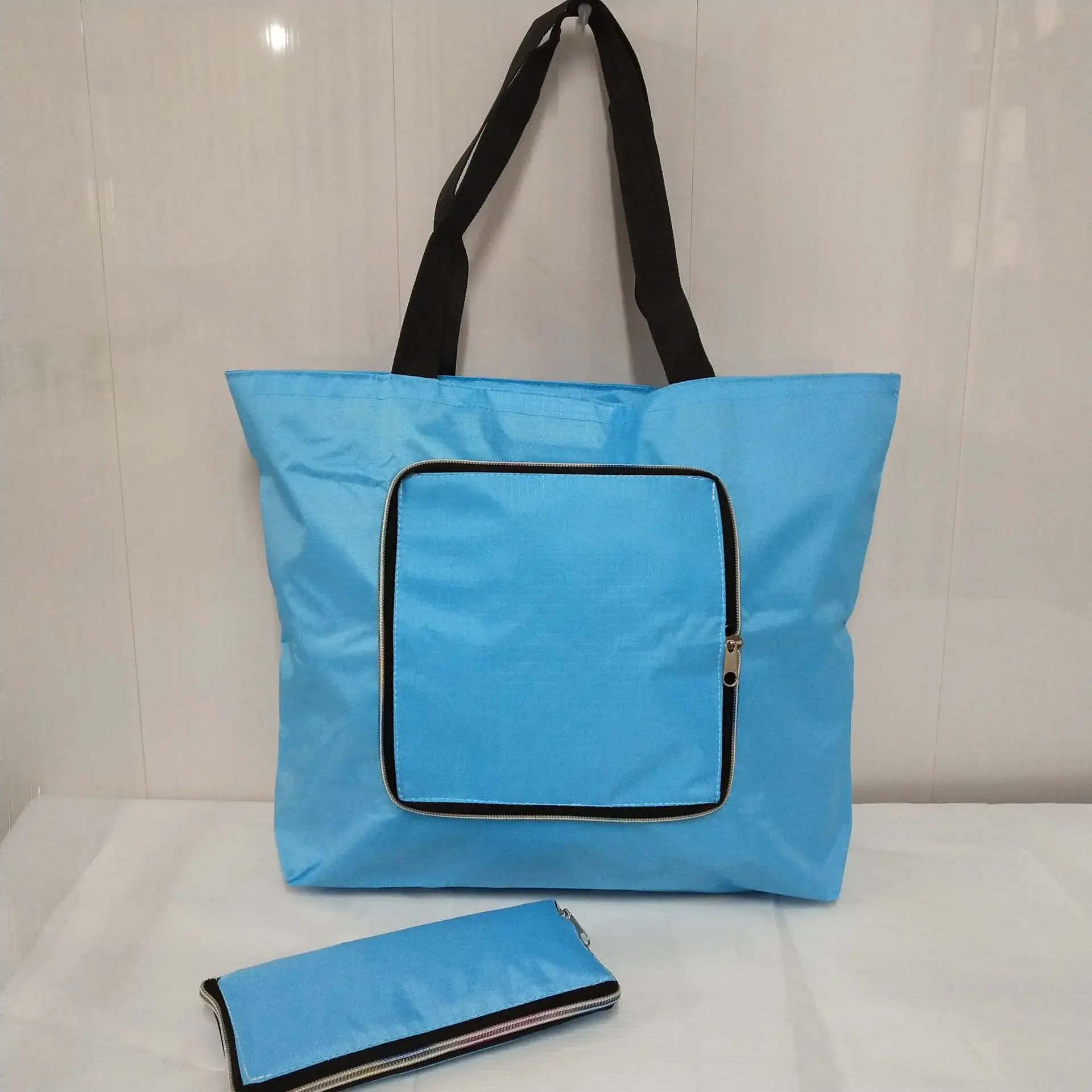 Borsa per la spesa con stampa personalizzata borsa regalo impermeabile pieghevole portatile borsa in tela Oxford borsa a tracolla Tote