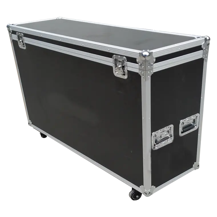 Venta al por mayor de fábrica Gran carretera a prueba de golpes 75 pulgadas TV en caja de carretera Hardware Flight Case