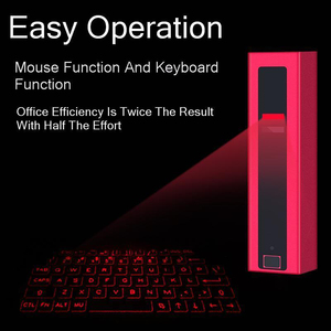 レーザーキーボードポータブルBT Compatiレーザー口紅投影キーボード音声放送携帯電話コンピュータ用 - Product Image 2