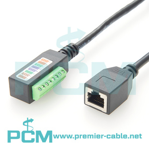 CAT5 CAT6 <span class=keywords><strong>RJ45</strong></span> гнездовой разъем для 8-позиционный винтовой клеммный кабель для передачи данных PoE RS232 RS422, штекер <span class=keywords><strong>RJ45</strong></span> - Product Image 4