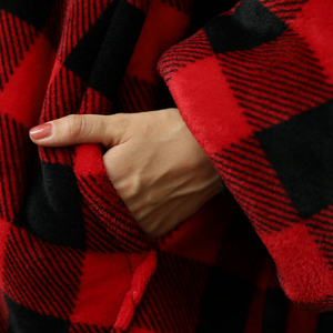 Nhà Máy Bán Buôn Chăn Trùm Đầu Cho Người Lớn Mùa Đông Dành Cho Người Lớn Sherpa Cỡ Lớn Áo Nỉ Có Mũ Trùm TV Chăn Có Tay Áo - Product Image 4