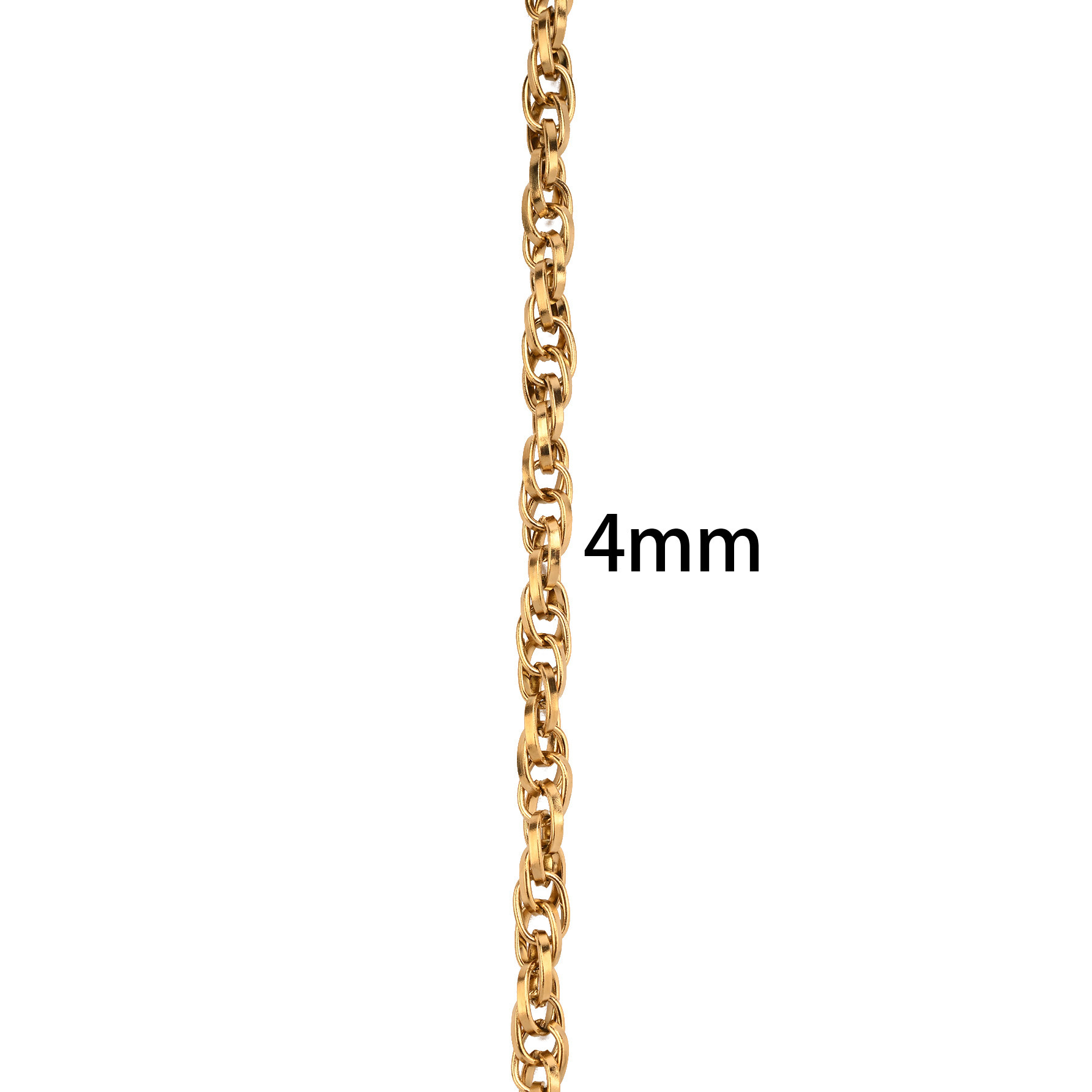 Fil plat double boucle 4mm