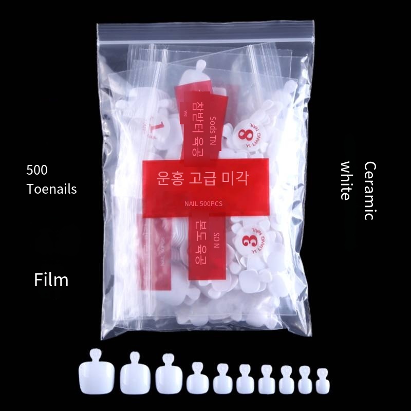 (F1-303) Uña de pie 500 PCS-Blanco