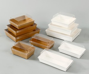 กล่องใส่เค้กแบบใส Tiramisu กล่องกระดาษม้วน,กล่องใส่แซนวิชคัสตาร์ดทาร์ตกล่องใส่ขนมปังเบอร์เกอร์ - Product Image 2