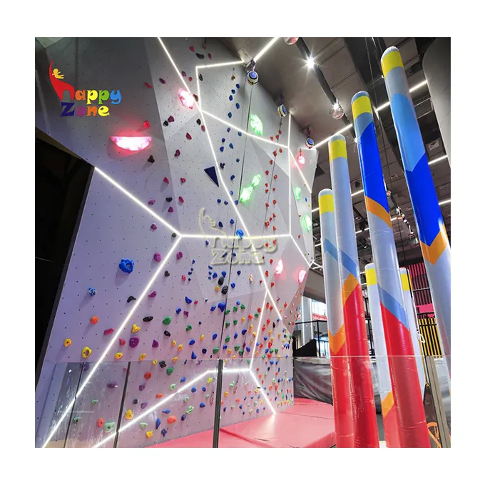 I bambini di Età Indoor LED Artificiale di Arrampicata Parete di Arrampicata Albero per Interni Avventura Parco Clip n Salire Sport Centro