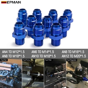 EPMAN AN4 AN6 AN8 AN10 AN12 to M12*1.5 M14*1.5 M16*1.5M18*1.5 M20*1.5 Straight Male Fitting Adapter