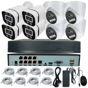 4MP Überwachungs kamerasystem im Freien mit menschlicher Erkennung Zwei-Wege-Audio 8CH POE IP-Kamera-Kit P2P Kostenloser Fernzugriff - Product Image 1