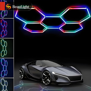 Tùy chỉnh RGB Màu Ô tô chi tiết cửa hàng chiếu sáng 110-240V LED lục giác Đèn trần nhà để xe tổ ong đèn - Product Image 2