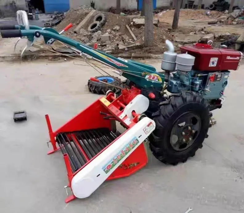 Farm Walking Tractor Diesel Power Tiller Agricultural Machinery Sweet Potato Harvester Plought Cassava Radish Digger